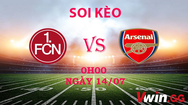 Soi kèo Nurnberg vs Arsenal 14-07-2023 2